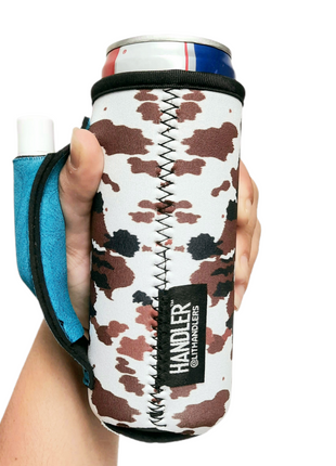 Cowhide w/ Turquoise Leather 12oz Slim Can Handler™
