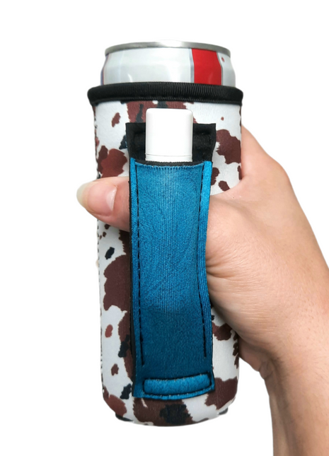 Cowhide w/ Turquoise Leather 12oz Slim Can Handler™