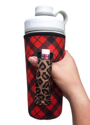 Red Plaid w/ Leopard 30-40oz Tumbler Handler™