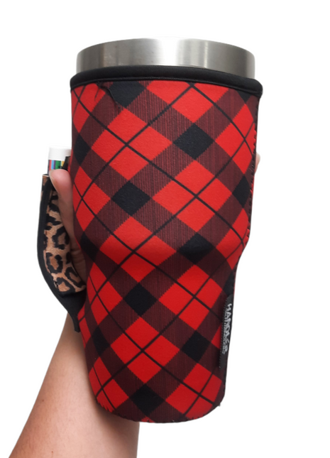 Red Plaid w/ Leopard 30-40oz Tumbler Handler™