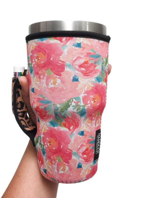 Summer Blooms w/ Leopard 30-40oz Tumbler Handler™