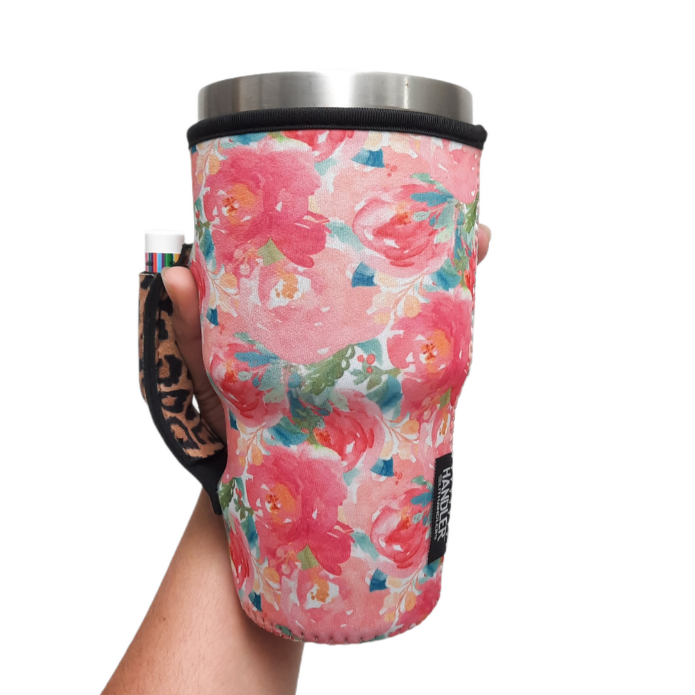 Summer Blooms w/ Leopard 30-40oz Tumbler Handler™