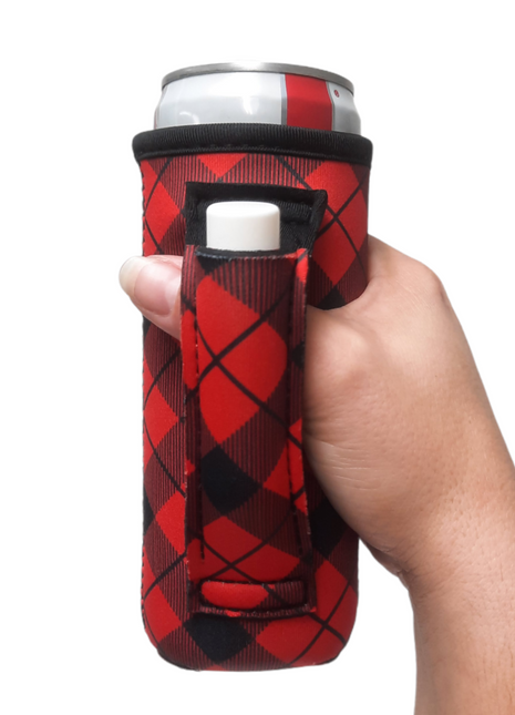Red Plaid 12oz Slim Can Handler™