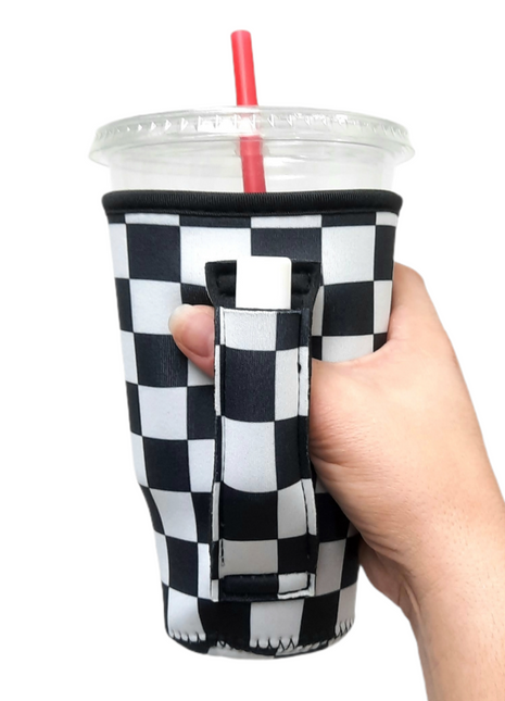 Checkerboard 20oz Large Coffee / Tea / Tumbler Handler™