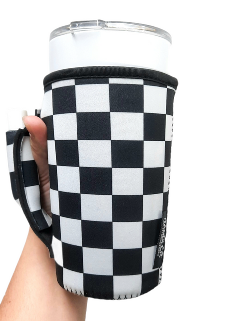 Checkerboard 20oz Large Coffee / Tea / Tumbler Handler™
