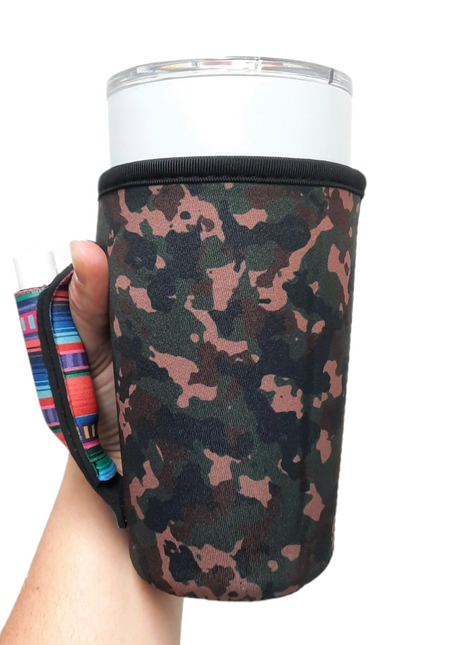 Camo w/ Serape 20oz Large Coffee / Tea / Tumbler Handler™