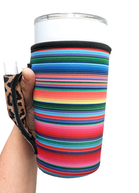 Pink Serape w/ Leopard 20oz Large Coffee / Tea / Tumbler Handler™