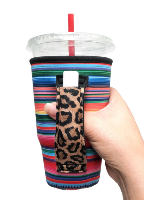 Pink Serape w/ Leopard 20oz Large Coffee / Tea / Tumbler Handler™