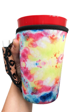 Tie Dye w/ Leopard 16oz Pint Glass / Tumbler / Tea / Grande Coffee / Medium Drinks Handler™