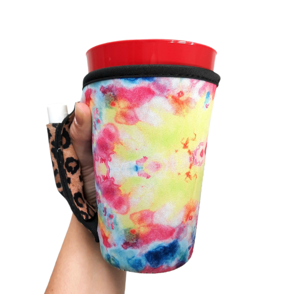 Tie Dye w/ Leopard 16oz Pint Glass / Tumbler / Tea / Grande Coffee / Medium Drinks Handler™