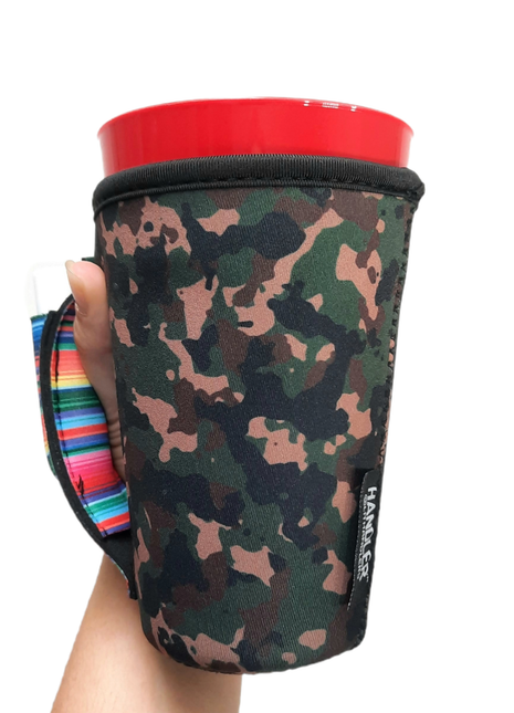 Camo w/ Serape 16oz PINT Glass / Medium Fountain Drinks and Tumbler Handlers™