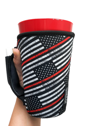 Red Line 16oz PINT Glass / Medium Fountain Drinks and Tumbler Handlers™