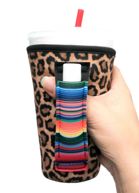 Leopard w/ Serape 16oz PINT Glass / Medium Fountain Drinks and Tumbler Handlers™