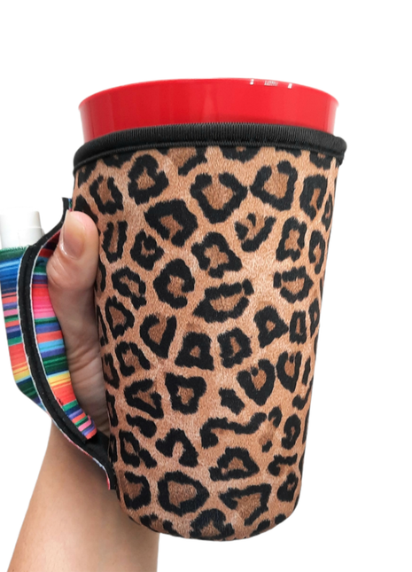 Leopard w/ Serape 16oz PINT Glass / Medium Fountain Drinks and Tumbler Handlers™