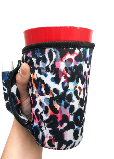 Watercolor Leopard 16oz Pint Glass / Tumbler / Tea / Grande Coffee / Medium Drinks Handler™