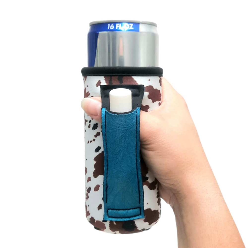 Cowhide w/ Turquoise Leather 16oz Can Handler™