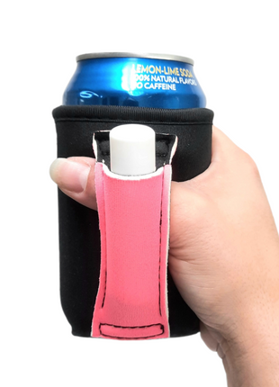 Black w/ Neon Pink 12oz Stubby Can Handler™