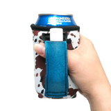 Cowhide w/ Turquoise Leather 12oz Stubby Can Handler™