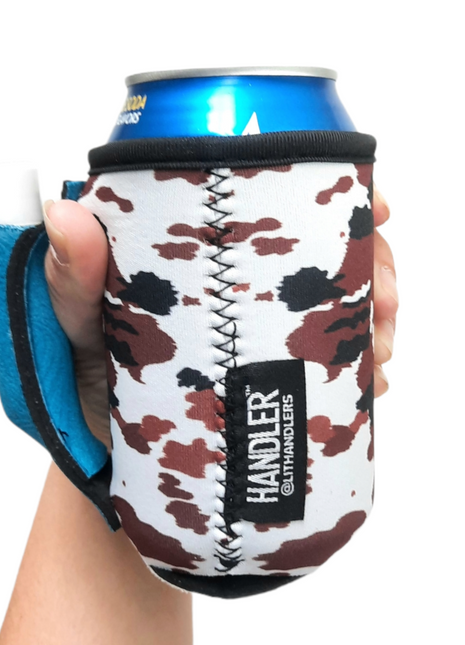 Cowhide w/ Turquoise Leather 12oz Stubby Can Handler™