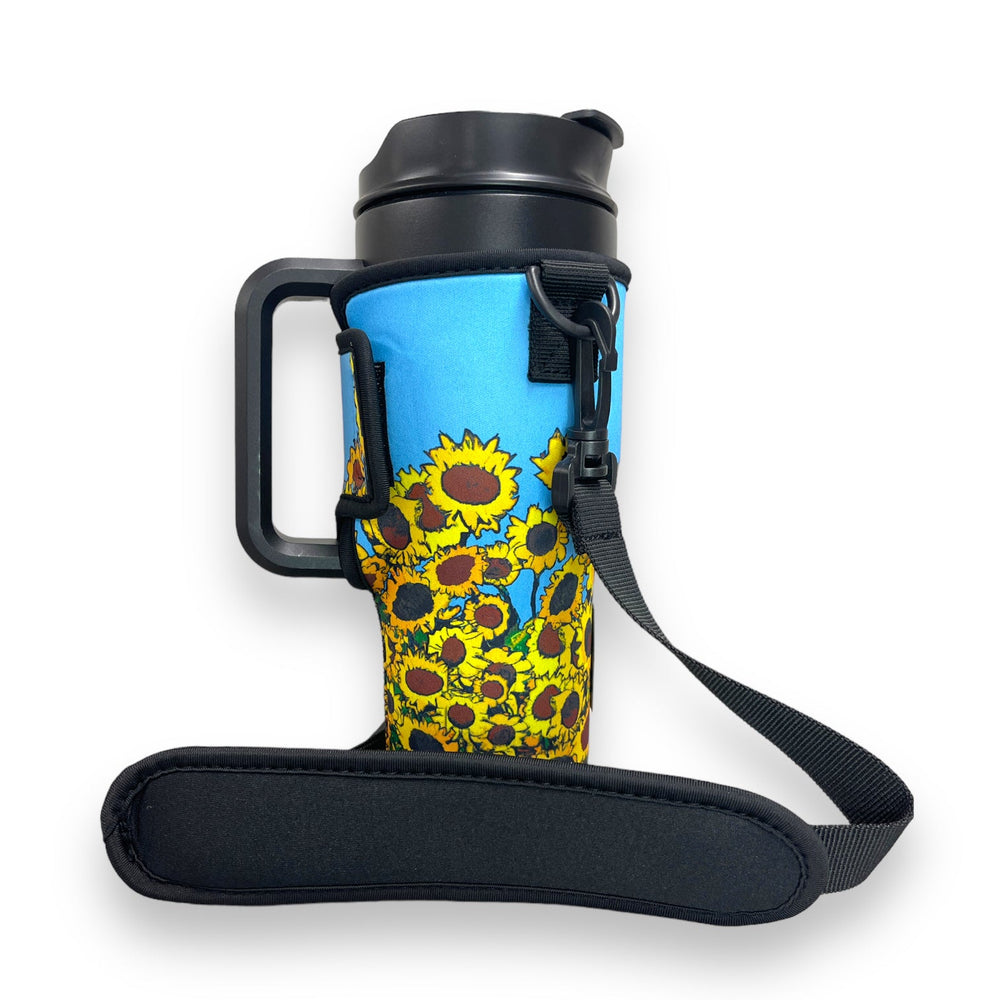 Sunflower 25-35oz Tumbler With Handle Sleeve