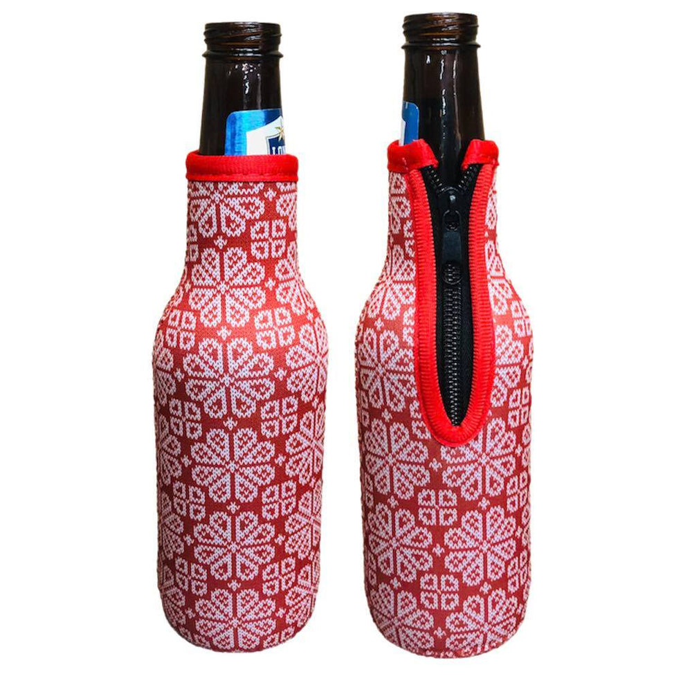 RED SNOWFLAKE SWEATER 12OZ BOTTLENECK SLEEVE