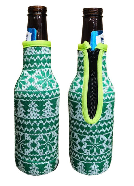 GREEN CHRISTMAS TREE SWEATER `12OZ BOTTLENECK SLEEVE