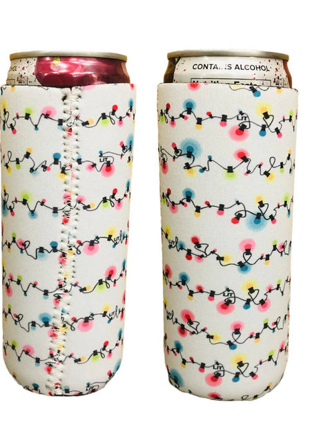 CHRISTMAS LIGHTS 12OZ SLIM CAN SLEEVE