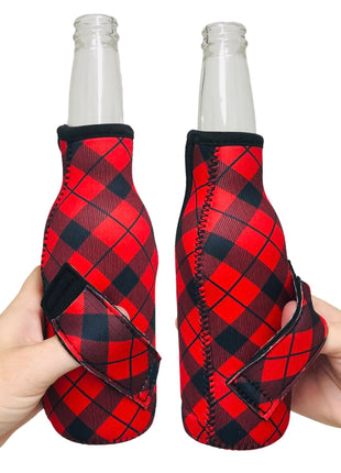 Red Plaid 12oz Bottleneck Handler™