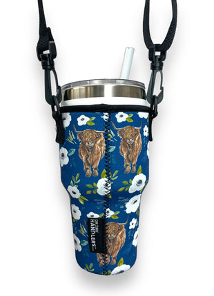 Highland Cows  25-35oz Tumbler With Handle Sleeve
