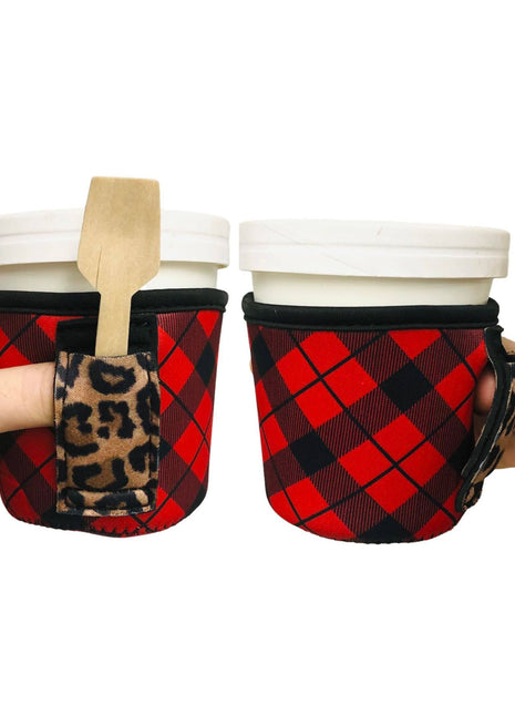 Red Plaid w/ Leopard Pint Size Ice Cream Handler™