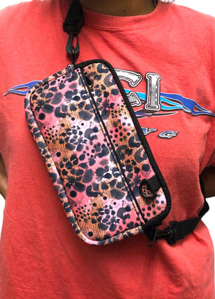 Blushing Leopard Cross Body Purse