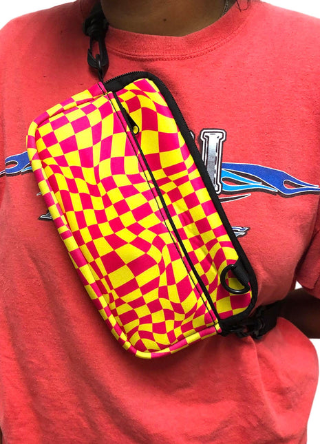 Retro Checkerboard Cross Body Purse