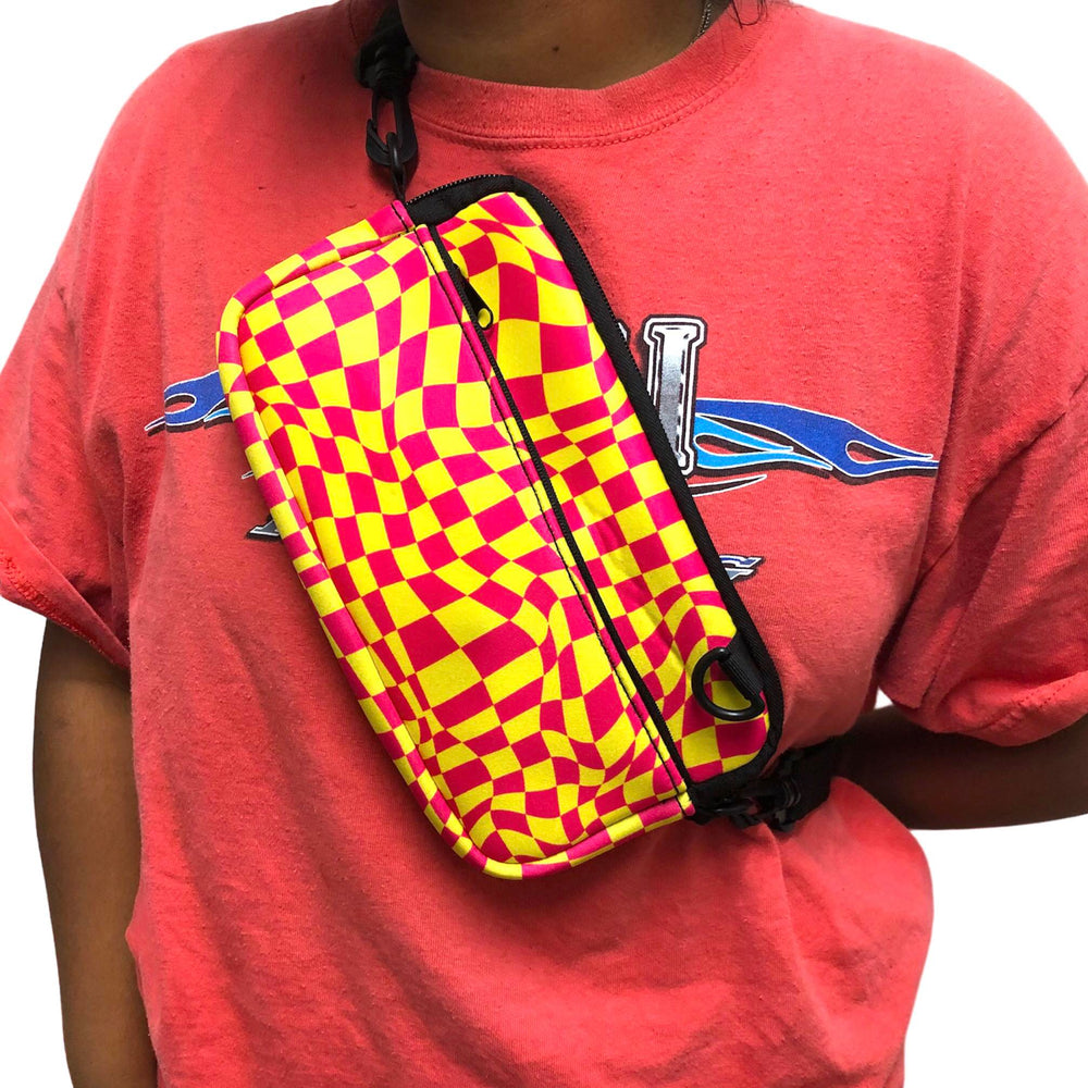 Retro Checkerboard Cross Body Purse