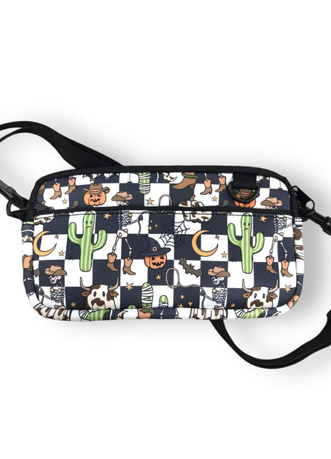 Halloween Checkers Cross Body Purse