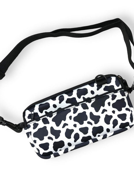 Black and White Cow Print Cross Body Purse