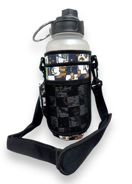 Halloween Checkers 30-40oz Tumbler Handler™  With Carrying Strap