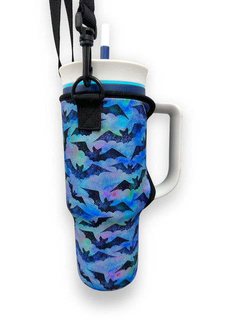Bats 40oz Tumbler With Handle Sleeve