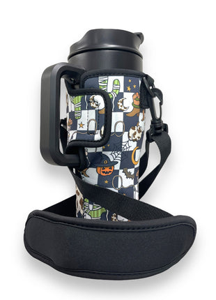 Halloween Checkers 25-35oz Tumbler With Handle Sleeve