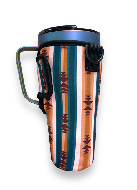 Western Aztec 25-35oz Tumbler With Handle Sleeve