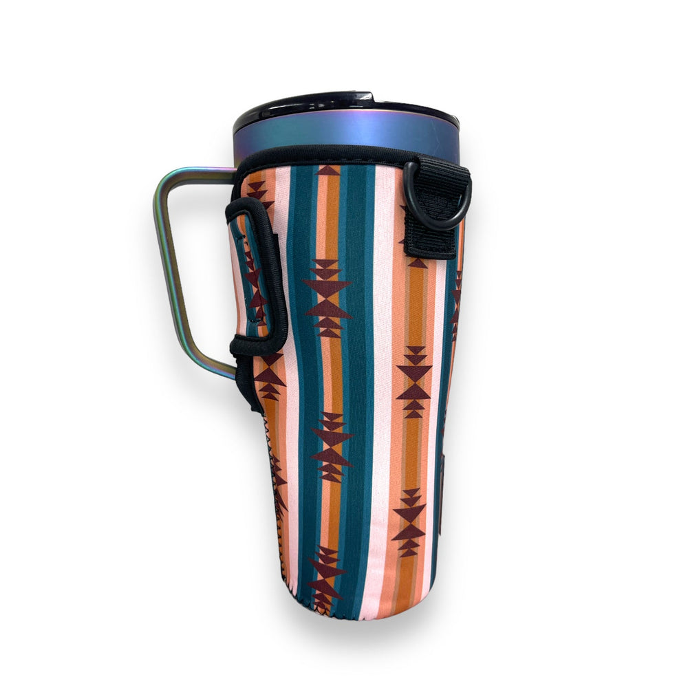 Western Aztec 25-35oz Tumbler With Handle Sleeve