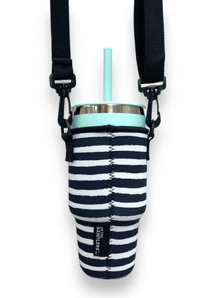 Stripes 25-35oz Tumbler With Handle Sleeve