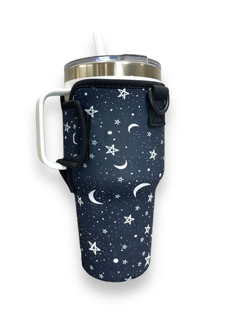 Moon & Stars 25-35oz Tumbler With Handle Sleeve