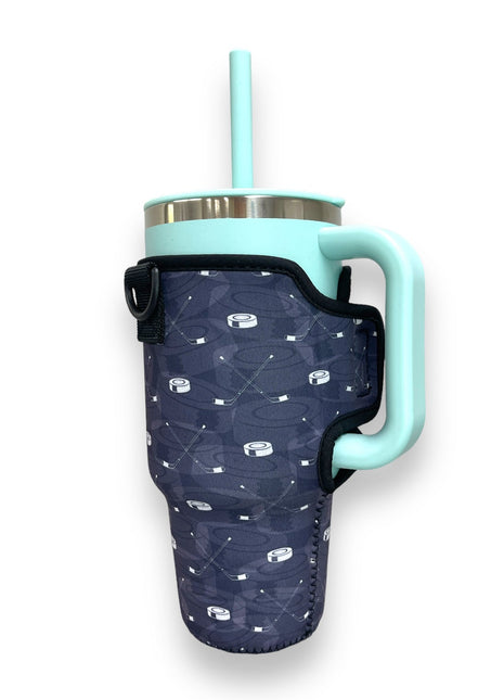 Hockey 25-35oz Tumbler With Handle Sleeve