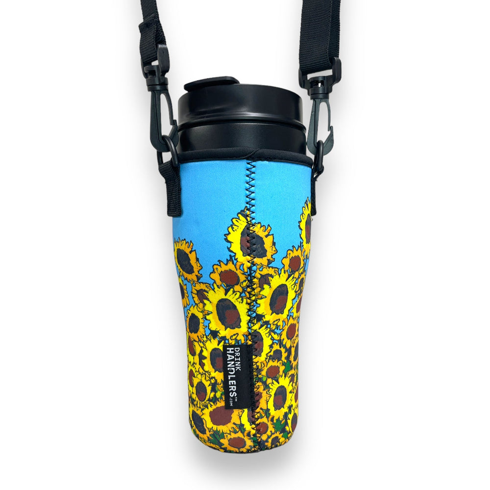 Sunflower 25-35oz Tumbler With Handle Sleeve