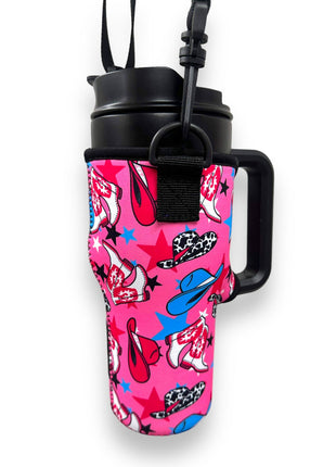 Nashville Cowgirl 25-35oz Tumbler With Handle Sleeve
