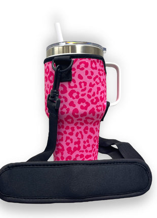 Bubble Gum Kitty 25-35oz Tumbler With Handle Sleeve