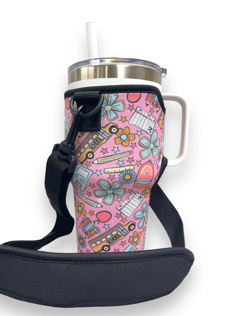 Teacher Back To School 25-35oz Tumbler With Handle Sleeve