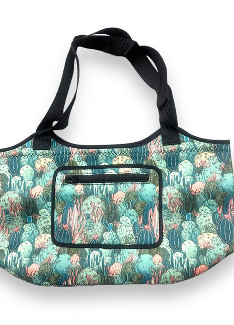 Coral Cactus Neoprene Tote