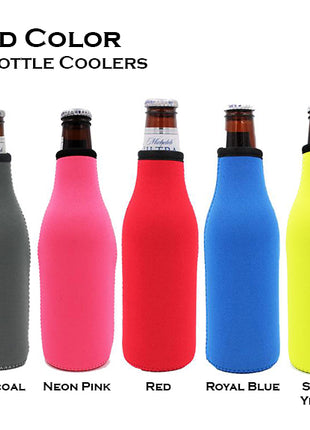Solid Colors Bottle Neck Sleeves Zip Top 5 colors
