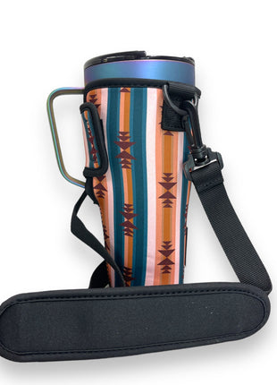 Western Aztec 25-35oz Tumbler With Handle Sleeve